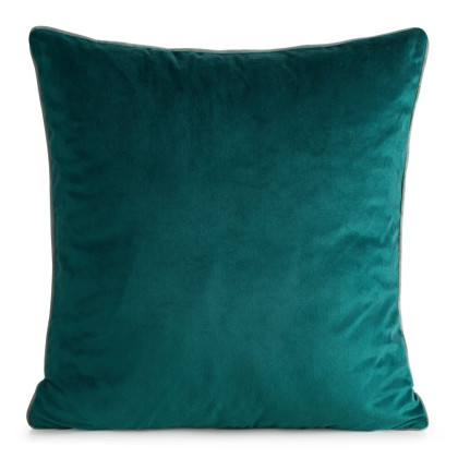 Zamatový vankúš GAJA 60x60 cm tmavotyrkysová